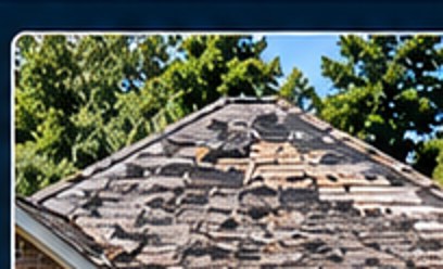 Illustrative weathered shingle roof before restoration